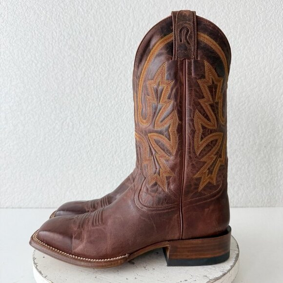 NEW Rod Patrick Mens Cowboy Boots Size 8.5D Perro Loco Brown Western Square Toe - Picture 5 of 12